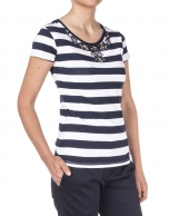 Blue striped t-shirt