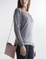 Grey V-neck sweater