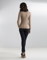 Camel ribbed sweater