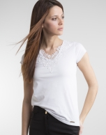 Camiseta crochet blanca