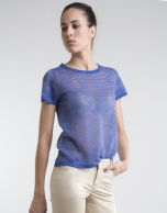 Blue short sleeved top