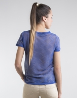 Blue short sleeved top