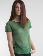 Green short sleeved top