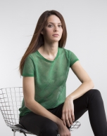 Green short sleeved top