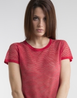 Red short sleeved top