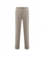 Beige pants with velvet trim