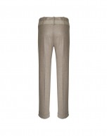 Beige pants with velvet trim