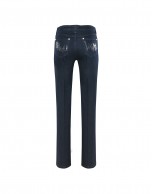 Blue denim pants sequin appliques