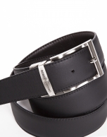 Reversible black dressy belt