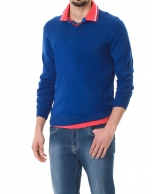 Blue basic knit sweater