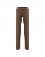 Pantalón camel bordados bolsillos