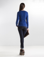 Blue knit sweater