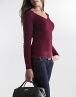 Red knit sweater