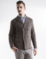 Brown double-breasted jacket