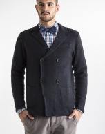 Navy blue double-breasted jacket