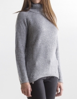 Grey turtle neck sweater