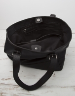 Men's black cowhide leather bag