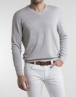 Gray linen sweater