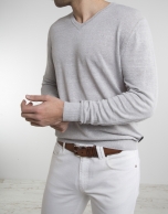 Gray linen sweater