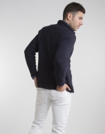 Navy blue knit jacket