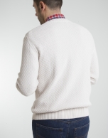 Ivory square neck sweater