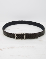 Braided leather belt