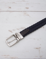 Braided leather belt