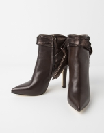 Brown leather BUDAPEST ankle boot