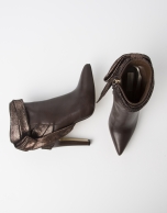 Brown leather BUDAPEST ankle boot