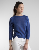 Blue knit sweater