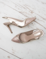 Pink and gold Miami pumps