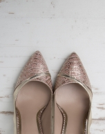 Pink and gold Miami pumps