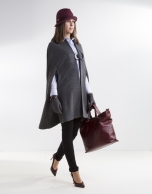 Dark gray cashmere cape