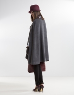 Dark gray cashmere cape