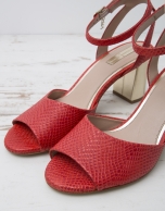 Red cowhide L.A. sandals