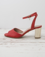 Red cowhide L.A. sandals