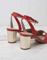 Red cowhide L.A. sandals