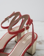 Red cowhide L.A. sandals