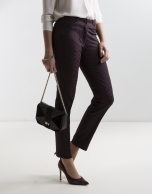 Aubergine jacquard pants