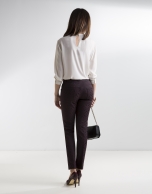 Aubergine jacquard pants