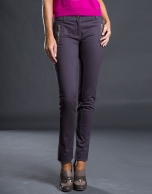 Narrow gray pants with pockets