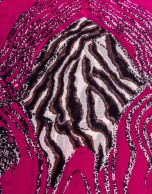 Foulard print animal fucsia