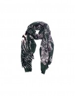 Foulard print animal verde