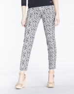 Animal print stretch pants