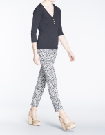 Animal print stretch pants