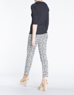 Animal print stretch pants