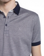 Pin-striped polo shirt 