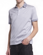 Pin-striped polo shirt 