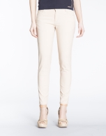 Ivory stretch pants with 6 pockets