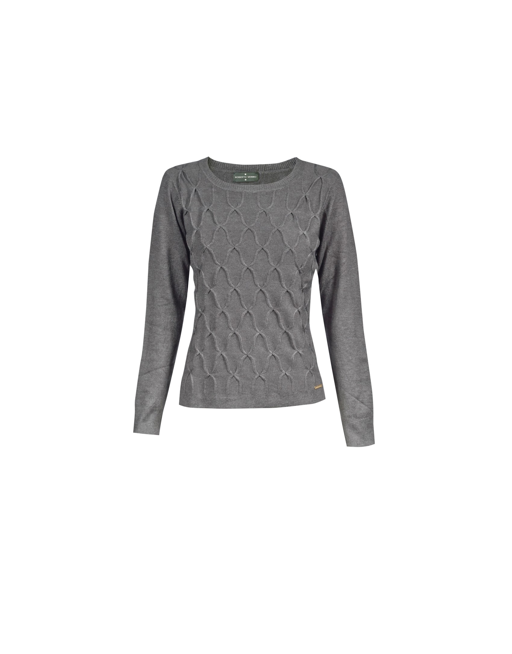 Jersey gris cuello redondo